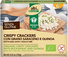 Galletas orgánicas sin gluten de trigo sarraceno y quinoa 120 g