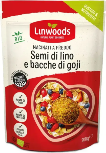 Semillas de lino y bayas de goji orgánicas 200g sin gluten